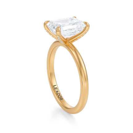 Inel de logodna Emerald cut diamond de 1ct din aur